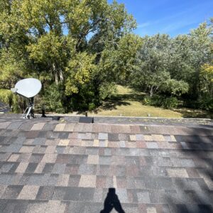 Integrated new shingles with old.